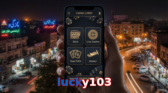 Main screen of Lucky103 app page for PK players